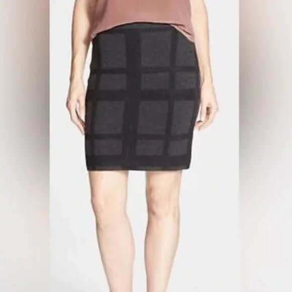 Eileen Fisher Dresses & Skirts - Eileen Fisher 100% Merino Wool Plaid Pencil Skirt